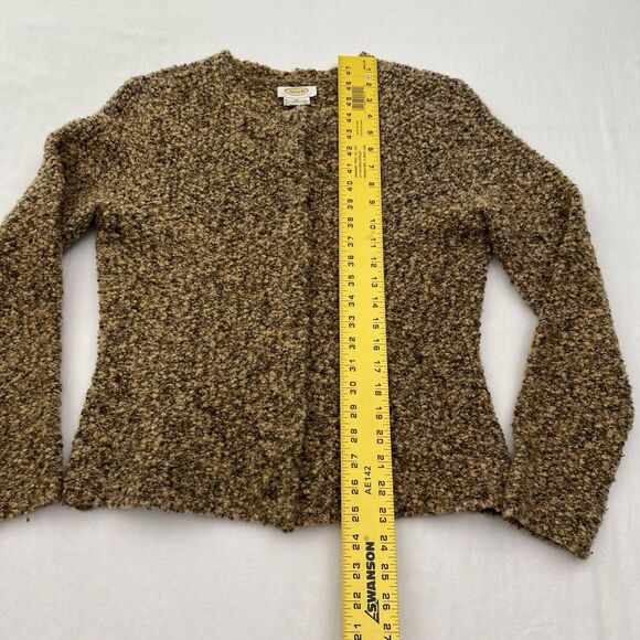 Talbots Sweater Cardigan Womens Medium Brown Wool Blend Long Sleeve Snap Close - Picture 8 of 9